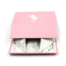 Pink printed with your own design custom magnetic flap cardboard box for packing